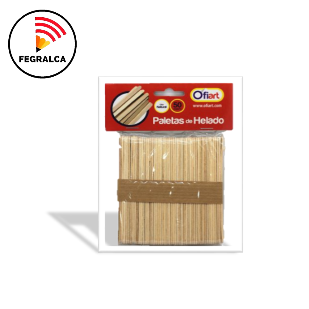 PALETAS DE HELADO DE MADERA COLOR NATURAL