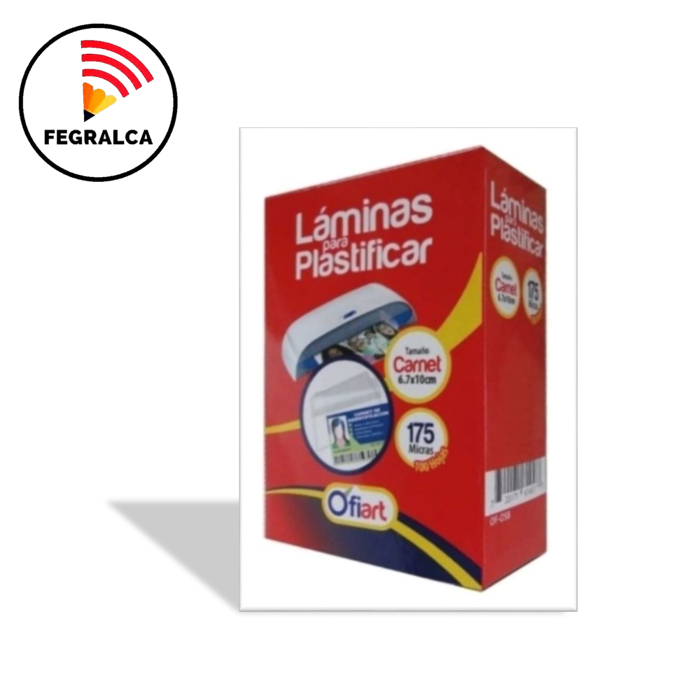 LÁMINAS PARA PLASTIFICAR TAMAÑO CARNET