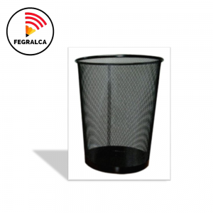 PAPELERA GRANDE DE MALLA METÁLICA